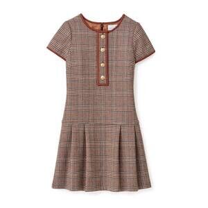 NEW CARTOLINA NANTUCKET women's gabi dress in brownstone tweed